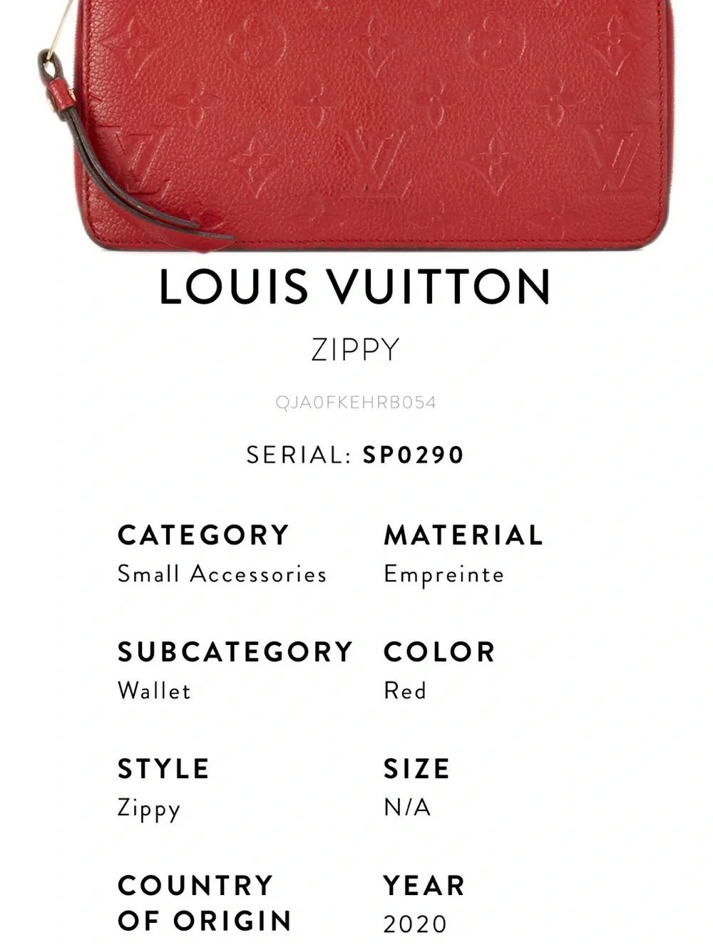 Louis Vuitton Red Zip Wallet 2020